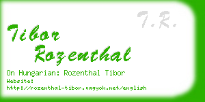 tibor rozenthal business card